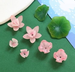 Acrylic Vintage Lotus Lotus Leaf DIY Handmade Earrings Hairpin Accessories Material Vintage Style Personalized
