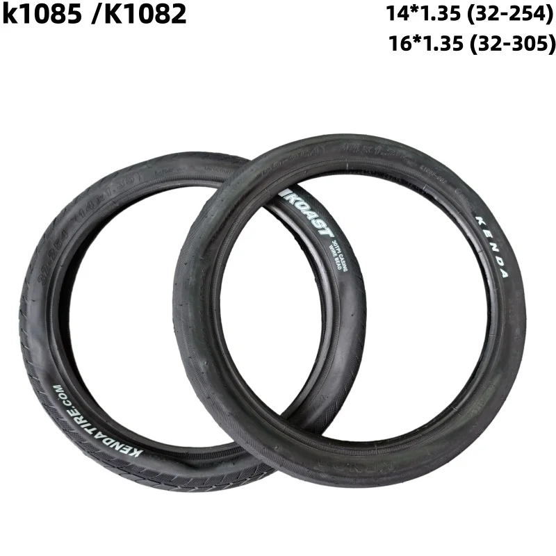 Pneu de Bicicleta Dobrável Kenda k1085 / K1082 14*1.35 (32-254) / 16*1.35 (32-305) Pneus BMX