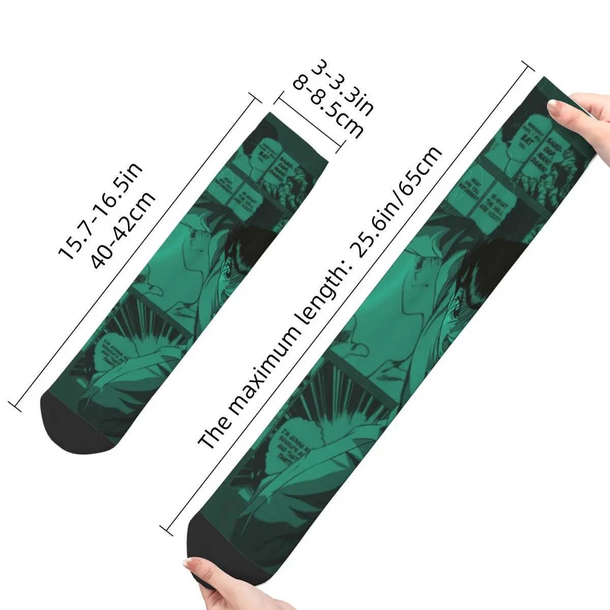 Crazy Sock for Men Handsome Urameshi Yuusuke Hip Hop Harajuku Yu yu hakusho Happy Seamless Pattern Printed Boys Crew Sock Casual