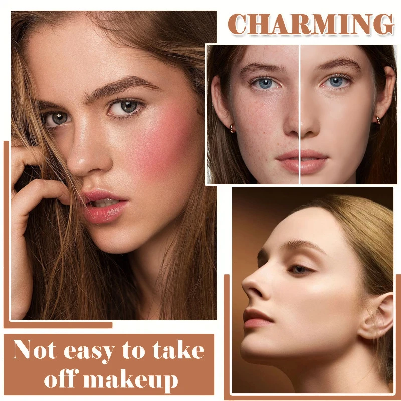 لوحة خافي عيوب البشرة مكونة من 12 لونًا، كريم أحمر الخدود وكريم الوجه مع فرشاة، مكياج كريم أساس غير لامع يدوم طويلاً بتغطية كاملة #4