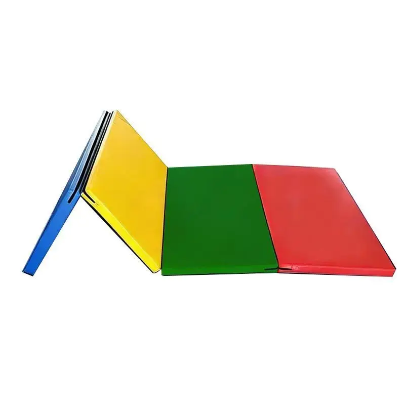 Fitness Gymnastics Mat Four Folding Anti-fall Mat Gymnastics Mat Gymnastics Mat Sensory Equipment Rainbow Mat