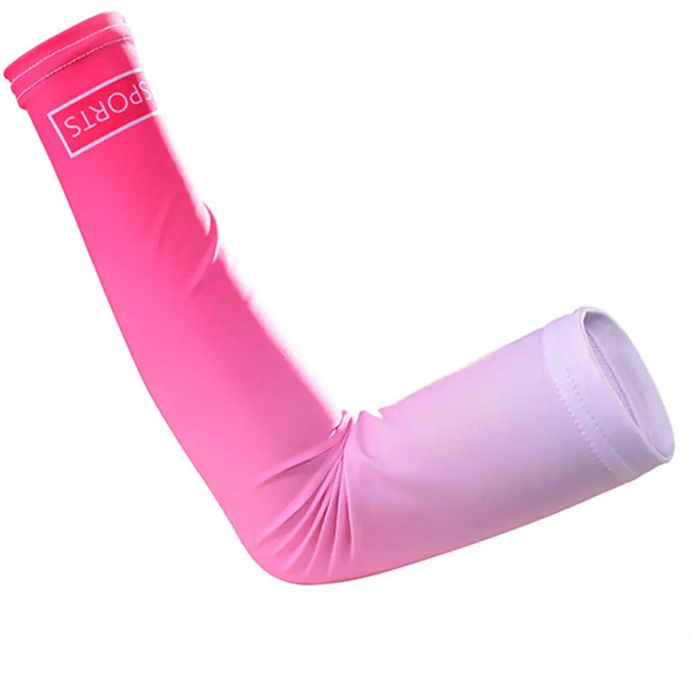 Summer Comfortable Sunscreen Summer Driving UV Protection Women Gloves Gradient Silk Sleeves Female Arm Warmers