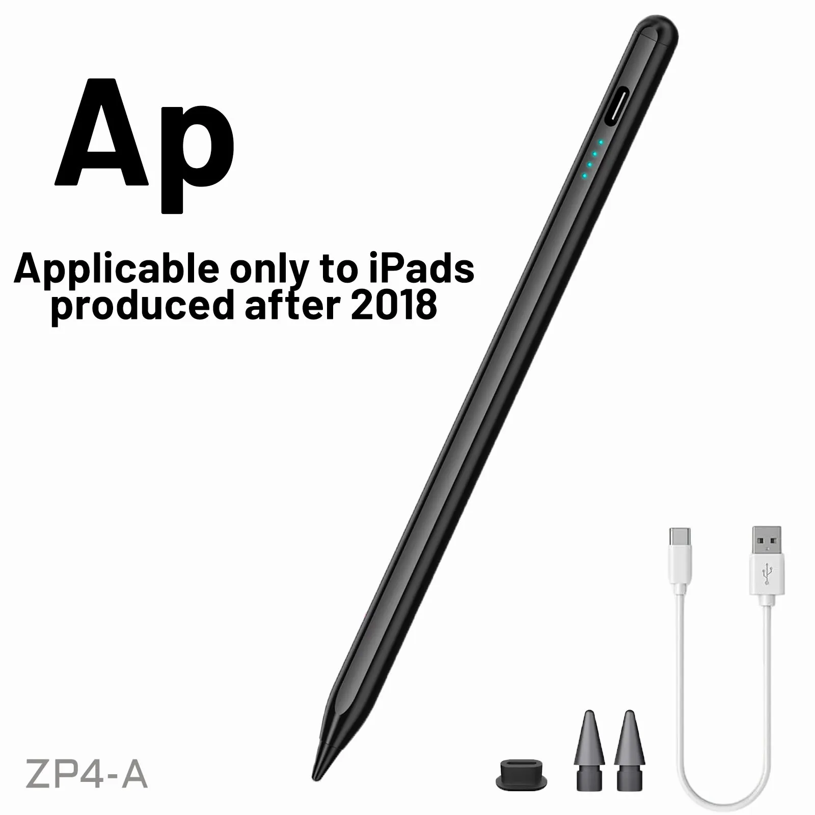 Für Apple Pencil mit Handballenerkennung und Leistungsanzeige iPad Stift für iPad Zubehör 2022 2021 2020 2019 2018 Pro Air Mini Stylus