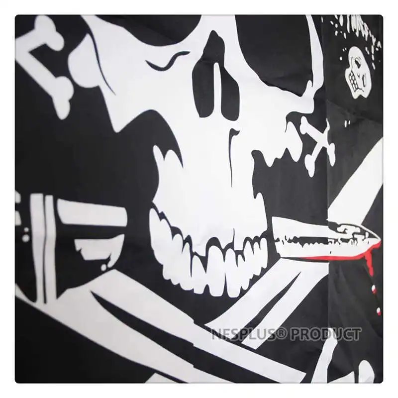 Decorative Pirate Flag Skull And Crossbones Dead Man’s Chest 90x150cm Polyester Printed 3x5 Feet Jolly Roger Flags Banners