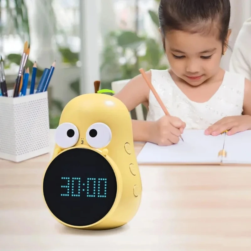 Intelligent Wake Up Alarm Clock Cute Program Digital Bedside Table Clock Creative Cartoon Children's Charging Desk Decorations