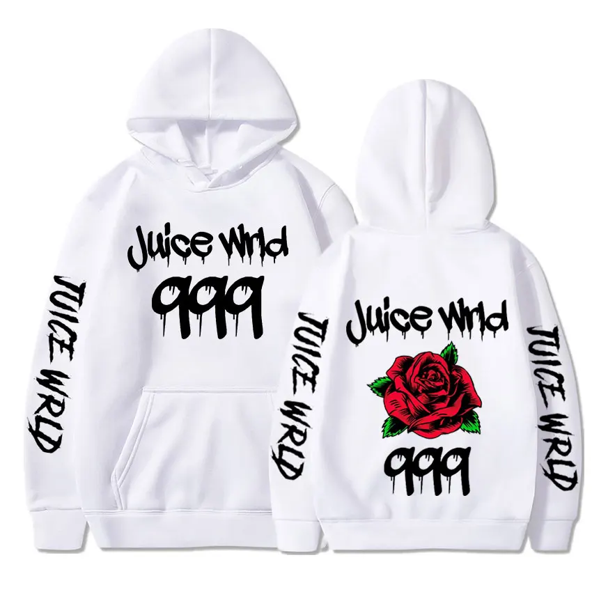 Juice WRLD Hoodies Men Women Hooded Sweatshirts Fashion Hip Hop Casual Pullovers Autumn Boys Girls Black Streetwear Hoodie