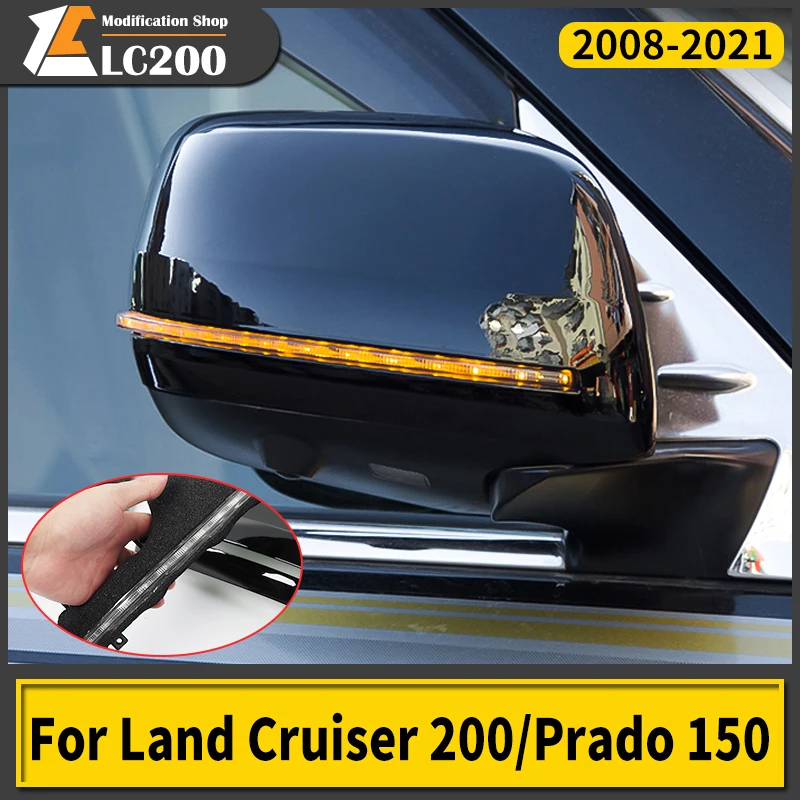 

LED Dynamic Turn Signal Light For Toyota Land Cruiser 200 Prado 150 Rearview Mirror Cover Modification Accessories Flowing Light