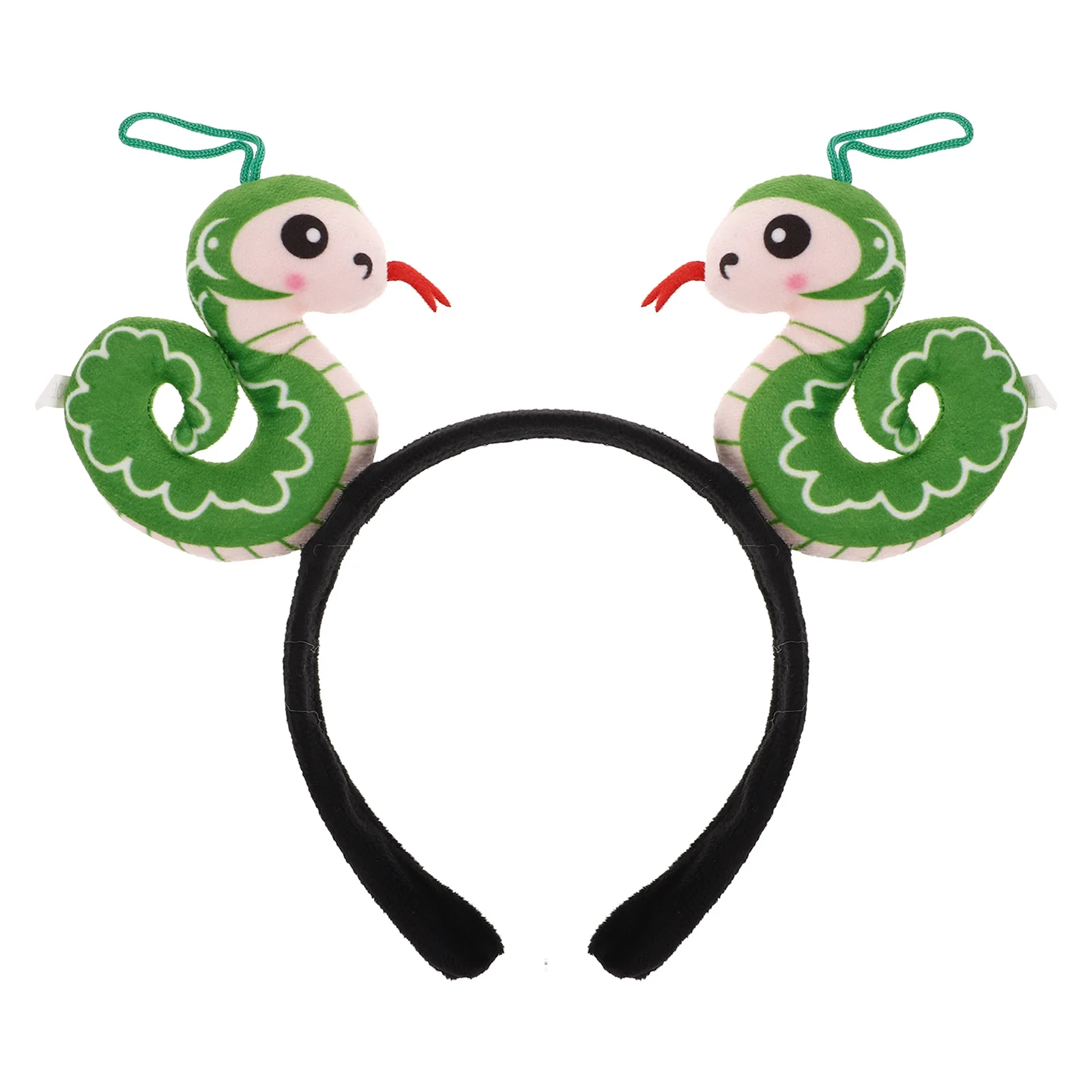 

1, повязка на голову со знаком зодиака с рисунком змеи, милый дизайн в виде змеи, удобный материал, простой в использовании для лунного новогоднего вечеринки, фестиваля, косплея