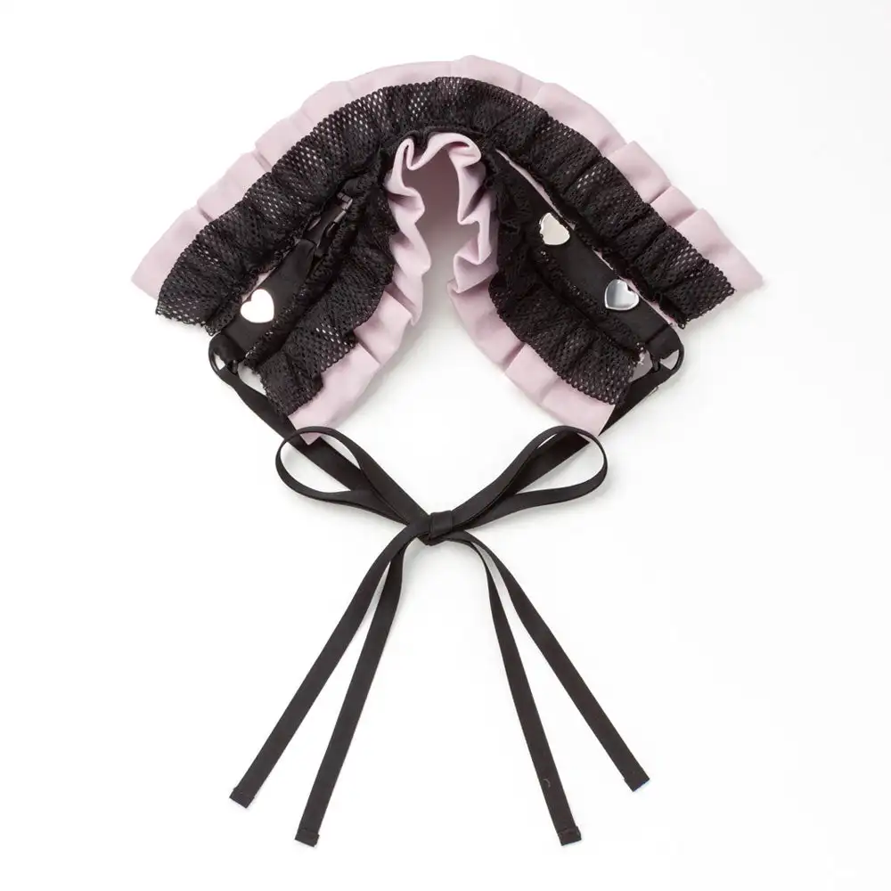 Lolita Japanese Elegant Hair Band Lace Stitching Sweet Girl Heart Studs Frill Head Dress Women\'s Hair Accessories Lace Hairband