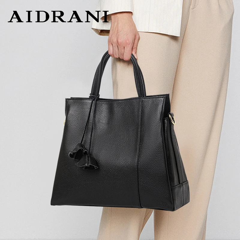 Aidrani  Minimalist women\'s large capacity handbag, soft cowhide, available in multiple colors