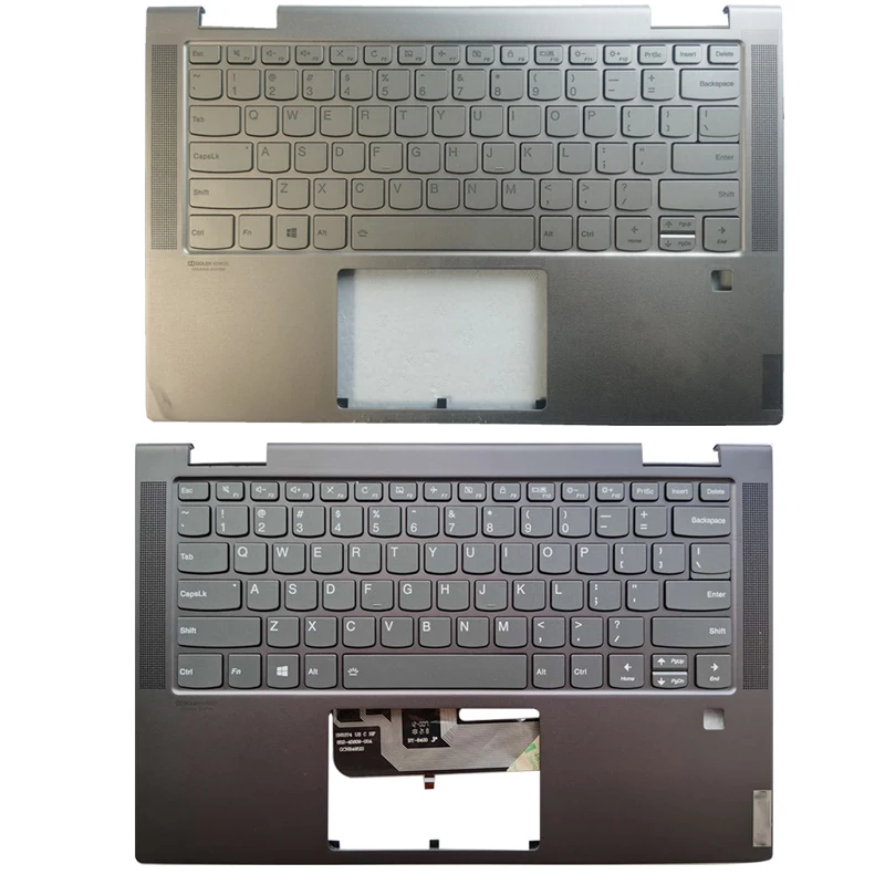 NEW US laptop keyboard for Lenovo Yoga C740-14 C740-14IML US keyboard with palmrest With fingerprint hole