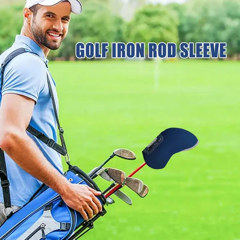 Golf Iron Covers Transparent Iron Golf Head Club Set 10PCS Diving Fabric Golf Wedge Iron Covers Protective Golf Iron Head Covers