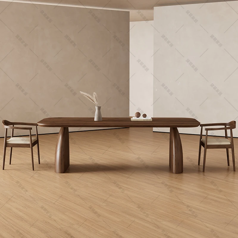 

Waterproof Wooden Table Floor Designer European Modern Office Coffee Table Restaurant Rectangular Tavolo Pranzo Furniture Home