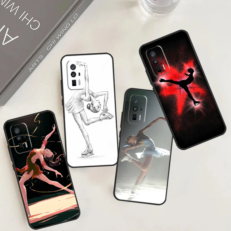 Figure Skating Dance Case For POCO X6 Pro X3 X4 X5 M6 Pro F5 F3 M5s Xiaomi 13T Pro 11T 12T 12 13 14 Ultra Cover