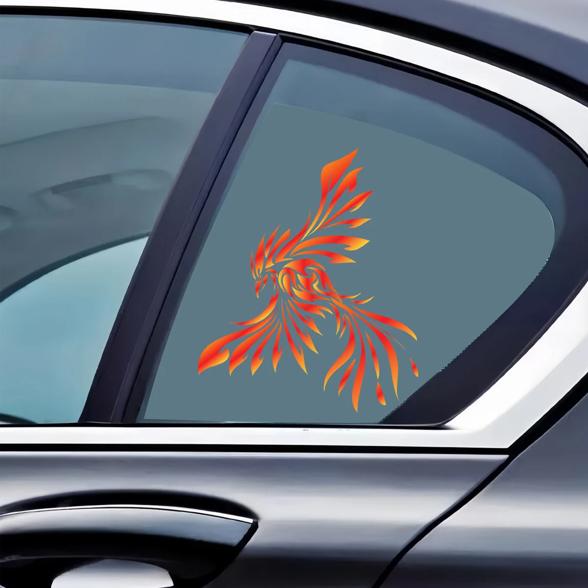 สติกเกอร์ติดพื้นผิวแบบเต็มรูปแบบสติกเกอร์รูปนกฟีนิกซ์ไฟสำหรับยานพาหนะและเกียร์ทนต่อสภาพอากาศง่ายต่อการใช้งาน