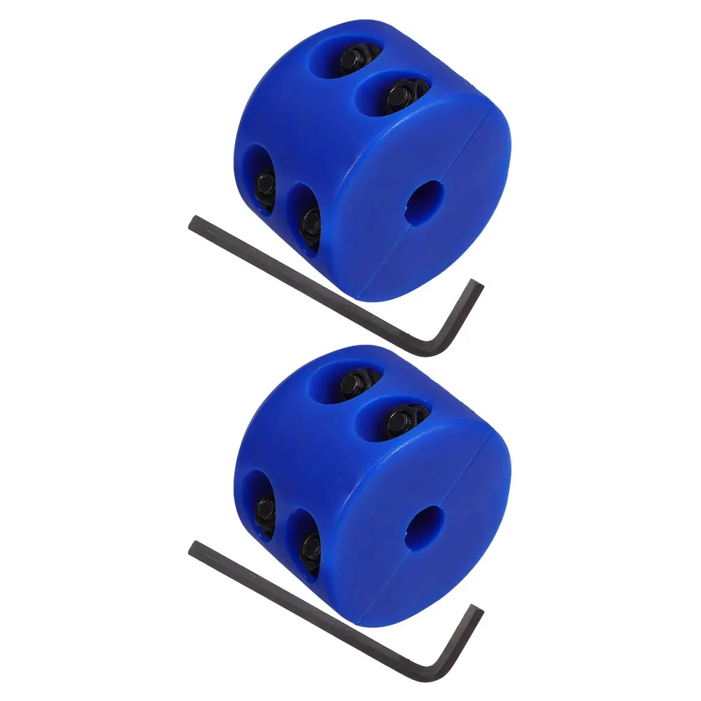 Gancho de Cable de cabrestante, tapón de goma, amortiguador de aleación de aluminio azul, protector de cuerda, gancho de Cable, amortiguador de línea de cabrestante, 2 uds.