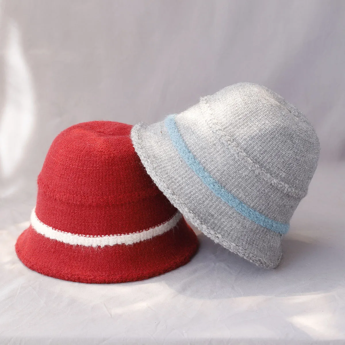 2025 شريط الصوف محبوك قبعة صياد للنساء في الخريف والشتاء قبعة بحافة لدفء الشتاء ، قبعة حوض الصوفية متعددة الاستخدامات #3