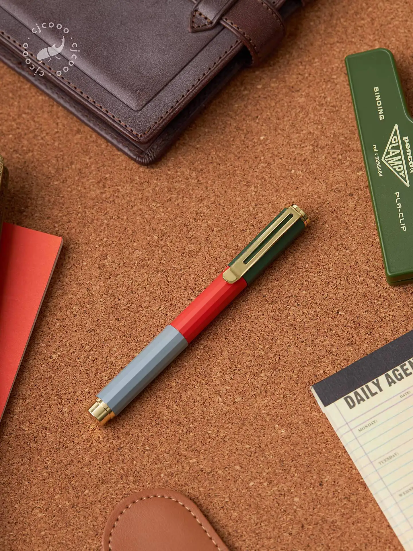 Unique Design Pocket Fountain Pen, High-Value Color-Block Metal, Exquisite Stress-Relief Feel, High-End Creative Office Gift Pen