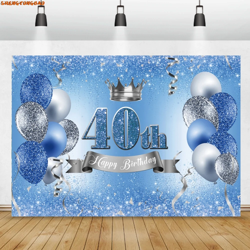 الخلفيات الوردية سعيد 16th 18th 30th 40th حفلة عيد ميلاد لامعة الماس النقاط بالونات مخصصة راية ملصق خلفية الصورة