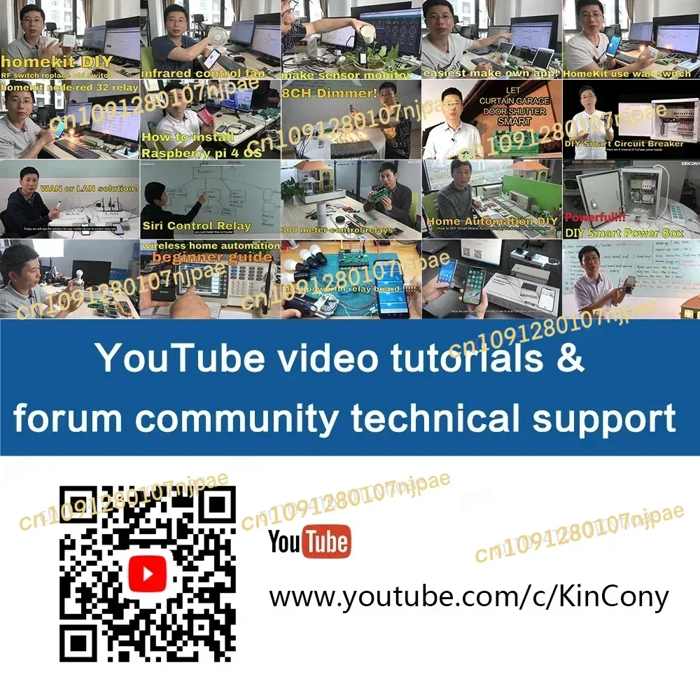 2025 جديد KC868-H8B وحدة تحكم منزلية إيثرنت RJ45/WiFi/RS232 نظام التبديل عقدة-أحمر MQTT HTTP TCP التتابع #6