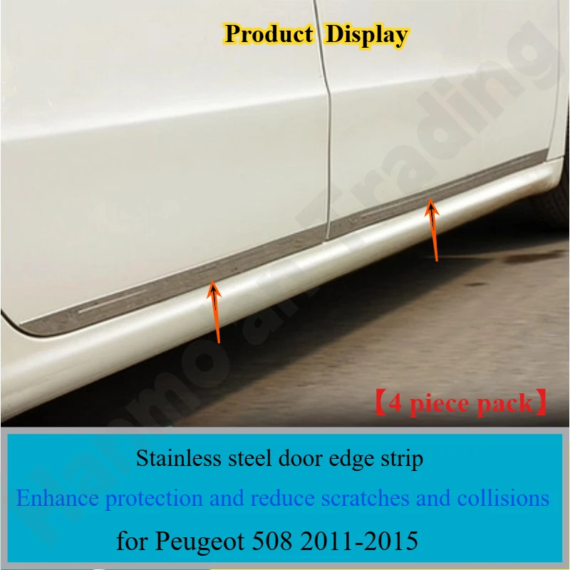 

Для Peugeot 508 2011-2015 корпус из нержавеющей стали, модификация наружной двери, декоративная полоса против столкновений и царапин