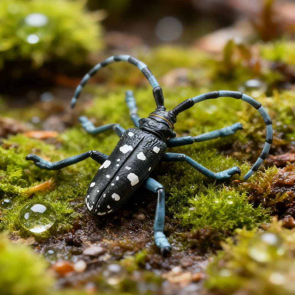 Toymany simulação cítrico longhorned besouro animatoymany simular modelo brinquedo mini figuras bonecas estatuetas de ação brinquedos crianças presente