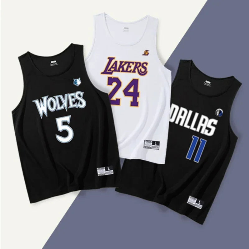 Warriors Curry Vest Men's Mesh Sports Jersey Bull Kobe Basketball Shooting Jersey Training Jersey Pure Cotton Sleeveless