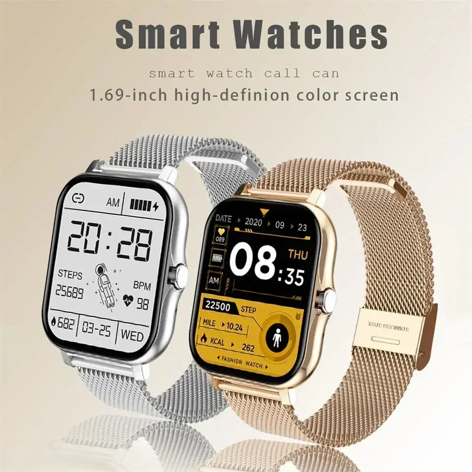 New SmartWatch BluetoothCall Take Control Voice Assistant Custom Watch Face  24 Hour Heart Rate Monitnoring SmartWatch Women Men