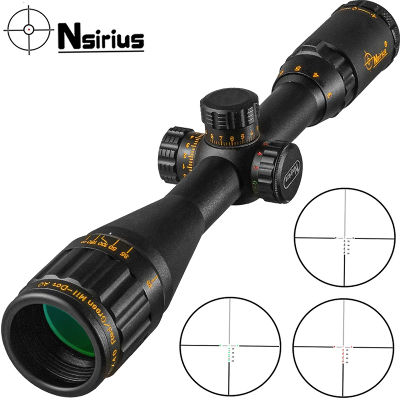 NSIRIUS-mira telescópica táctica dorada 3-9X40 AOE, visor óptico rojo y verde, Mira de Rifle de caza, Mira de pistola de aire