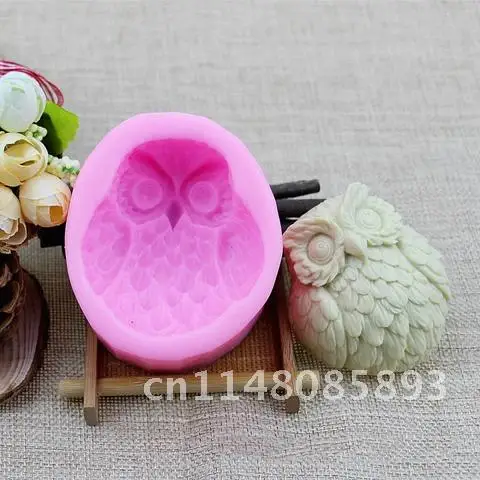 3D Owl Silicone Cake Mold Cartoon Fondant Gummy Jelly Candy Chocolate Soap Clay Crafts Making Molds Cake Decoration Baking Tools