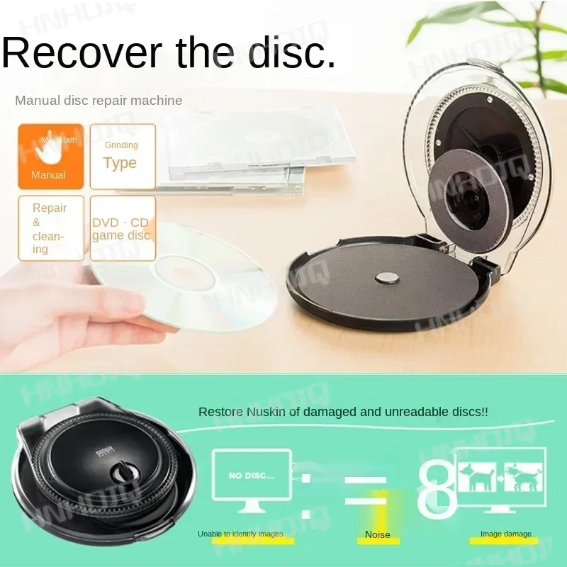 CD Repair Machine CD Disc Scratch Repair Device DVD Data Recovery Set Cleaning Fluid Paste Tool Cleaner