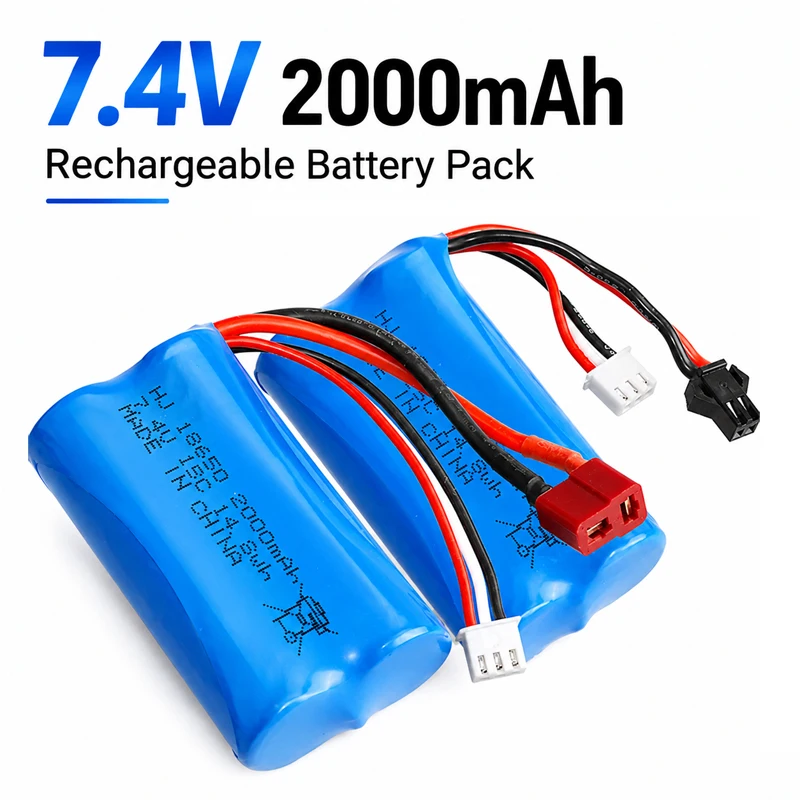 7.4V 2000mAh Rechargeable Battery High Rate 15C Suitable for Remote Control Car Off-road Vehicle High-speed Car Batteria Pack