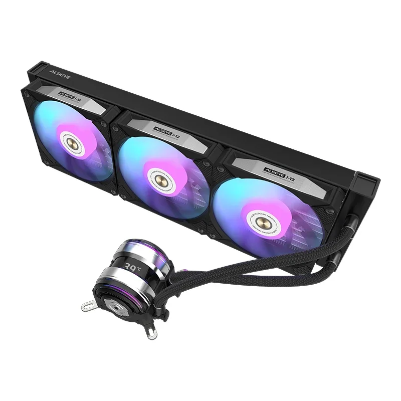 

Alseye Black Liquid Cooler Aio Water Cooler ARGB AM4 AM5 LGA1700 with Fans, Water Cooling for PC Case