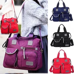 Handbag Women's Crossbody Versatile Korean Edition Simple Bag Large Capacity Multi Layer Shoulder Bag Middle Aged