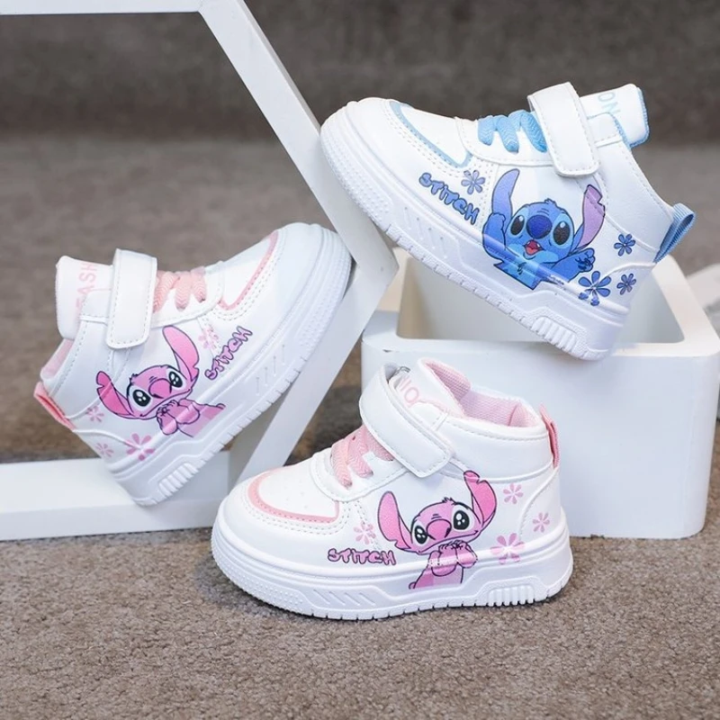 

Disney Cute Stitch Angel Summer Creative Cartoon Pattern Casual Fashion Comfortable Non-Slip Wear-Resistant High-Top Sneakers
