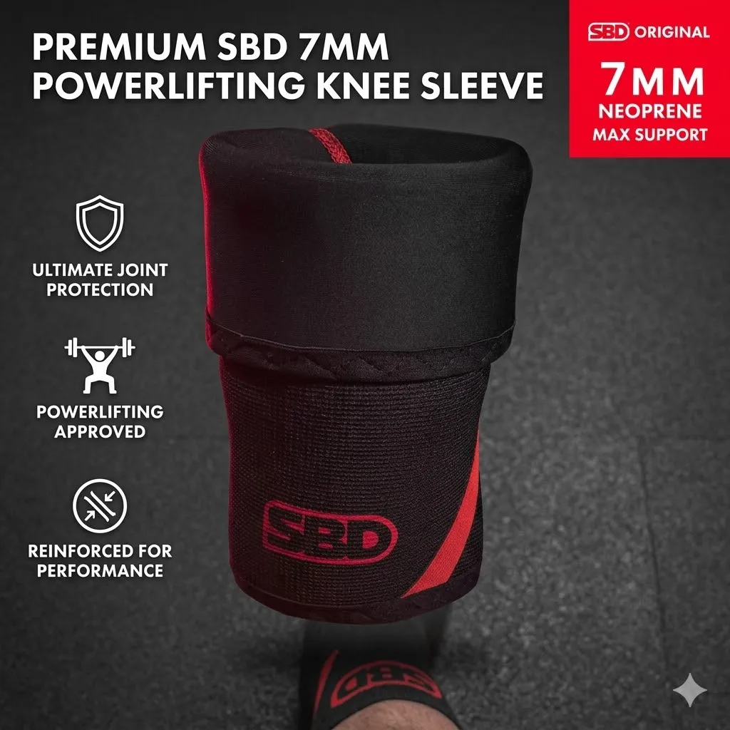 SBD Knee Sleeves 7mm Neoprene Pair Powerlifting Squat Support Compression Weightlifting Gym Training Gear Men Women