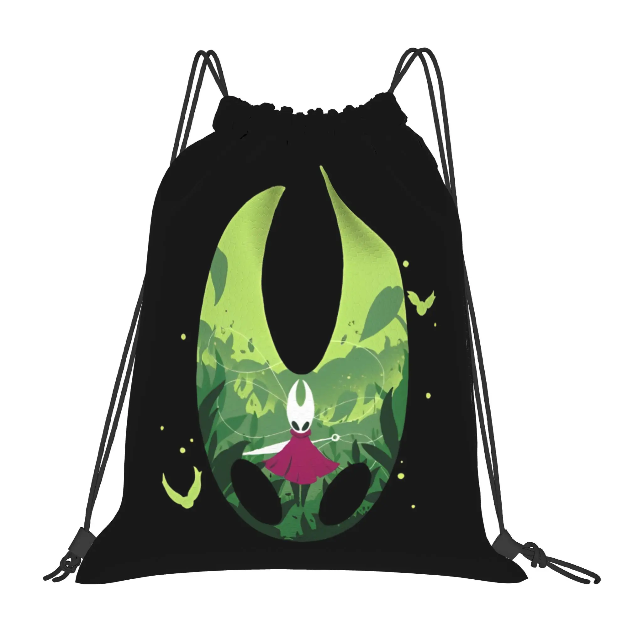 

Lady Hornet Bag Drawstring Backpack Sports Gym Sackpack Water Resistant Hollow Knight Silksong String Bags for Yoga