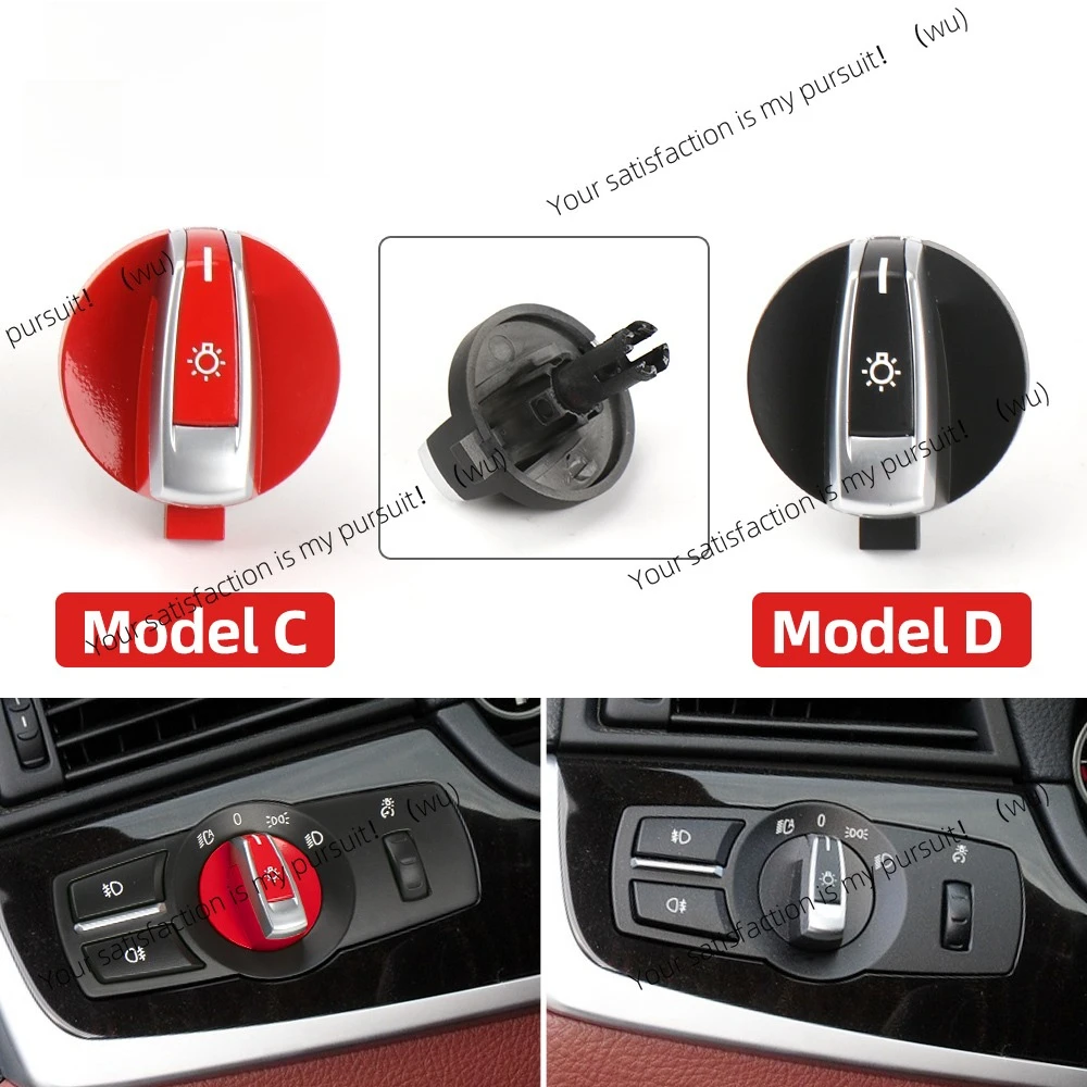 ZOCI-Car Front Dashboard Headlamp Headlight Switch Button Control Knob Cover For BMW 5 6 7 Series GT F07 F10 F06 F02