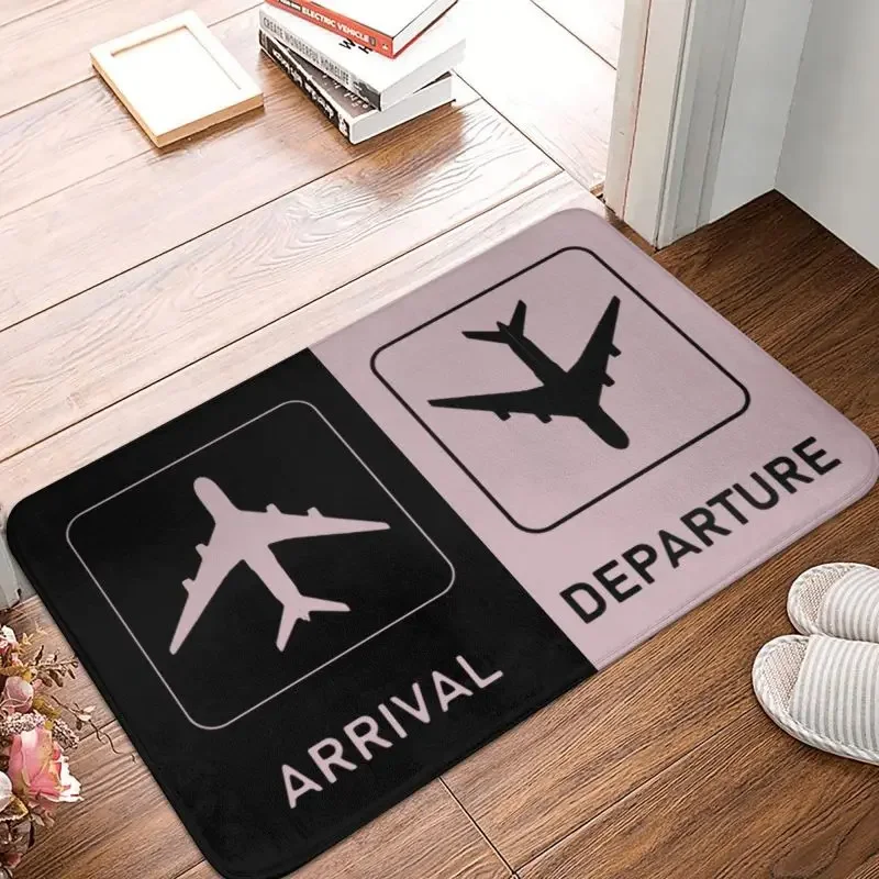 Personalized Plane Arrivals And Departures Doormat Mat Anti-Slip Plane Aviation Airplane Kitchen Bath Garden Rug Carpet 40*60cm