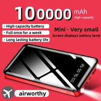 Mini banco de energía 100000mAh con pantalla LED