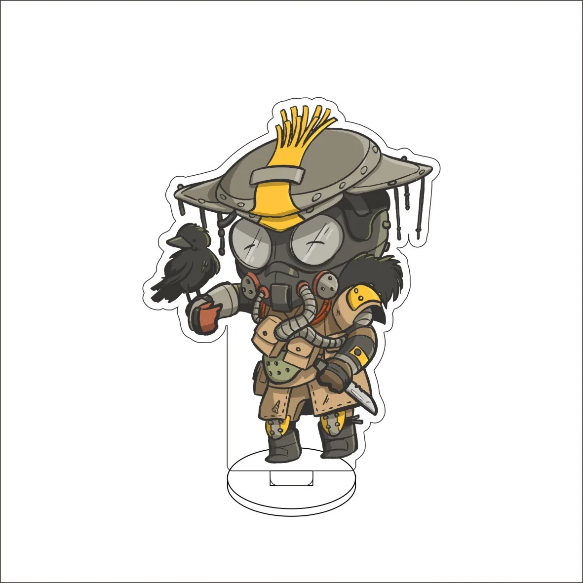 Anime Game Apex Legends Bloodhound Gibraltar Pathfinder Wattson Octane Loba Cos 10CM Acrylic Figure Stand Cute Ornaments Gifts view 4