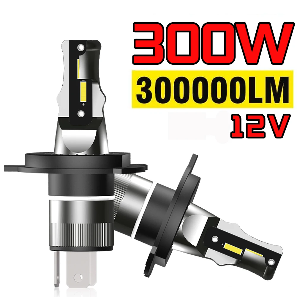 

Roadsun H4 Hi/Lo LED Headlight Bulbs H1 H7 H11 9005 HB3 9006 HB4 9012 HIR2 Car 300W 30000LM 6000K Lights Plug&Play Headlamps 12V