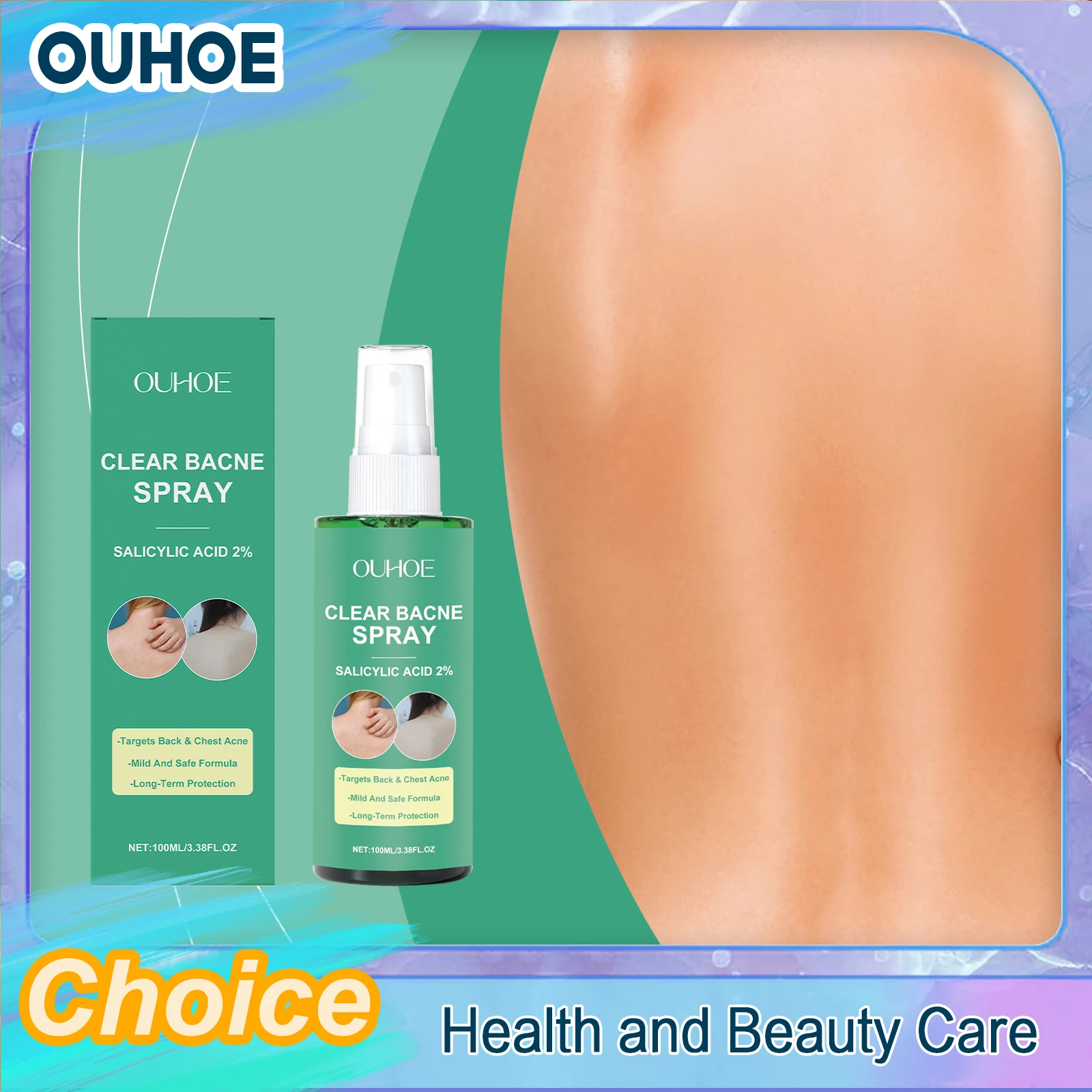 

Back Acne Treatment Spray Anti Marks Spot Moisturizing Repairing Soothe Oil Control Shoulder Breast Body Pimples Remover Spray