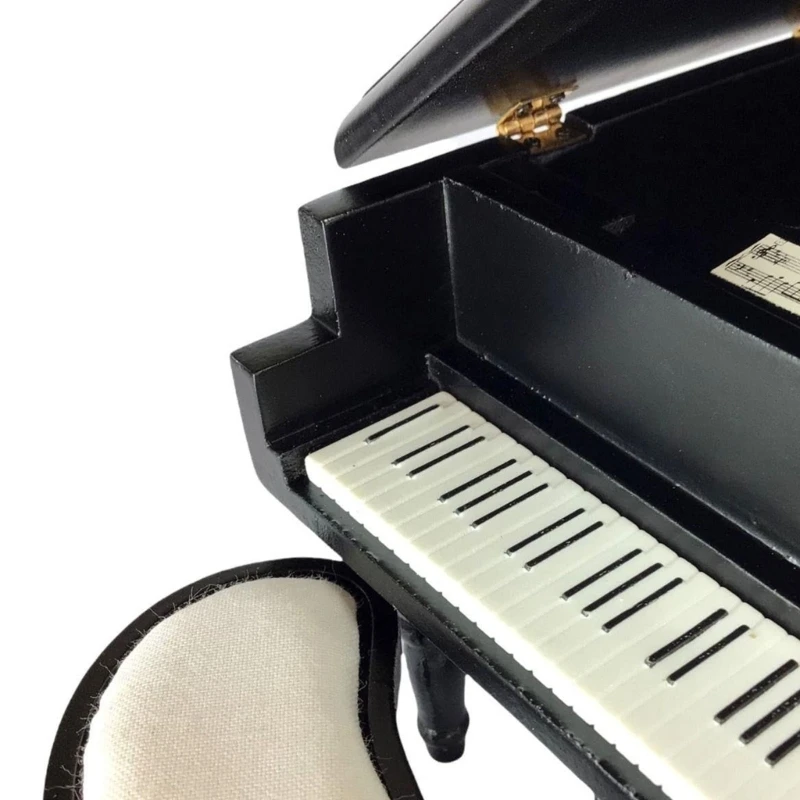 

Miniature Piano Model Dollhouses Furniture Accessory Realistic Playset 1:12