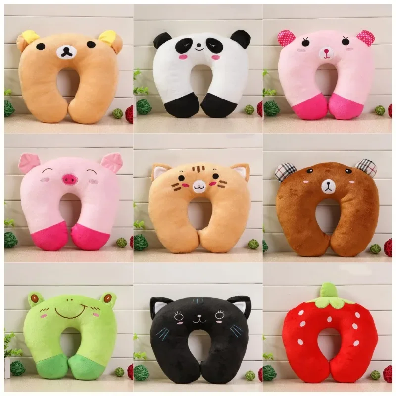 

Soft U-Shaped Plush Sleep Neck Protection Pillow Office Cushion Cute Lovely Travel Pillows For Children/Adult Drop Ship