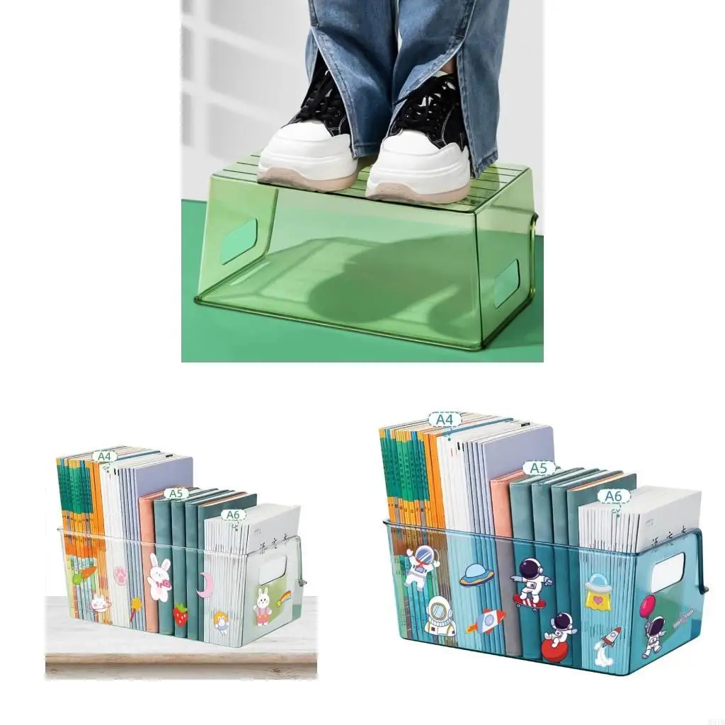 M5tb Clear Acrylic Desk Organizadores Organizador archivos para escritorio Caja almacenamiento libros Desktop BARA