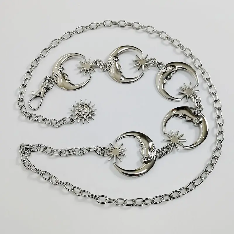 Fashion Moon Sun Metal Belts Women Vintage Waist Chain Pendant Waist Belts Dress Jeans Belts 1 Pc image 6