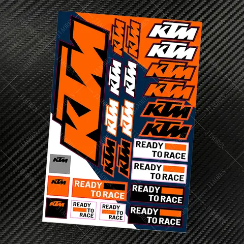 10 best sales KTM-klistermärkessats - №2