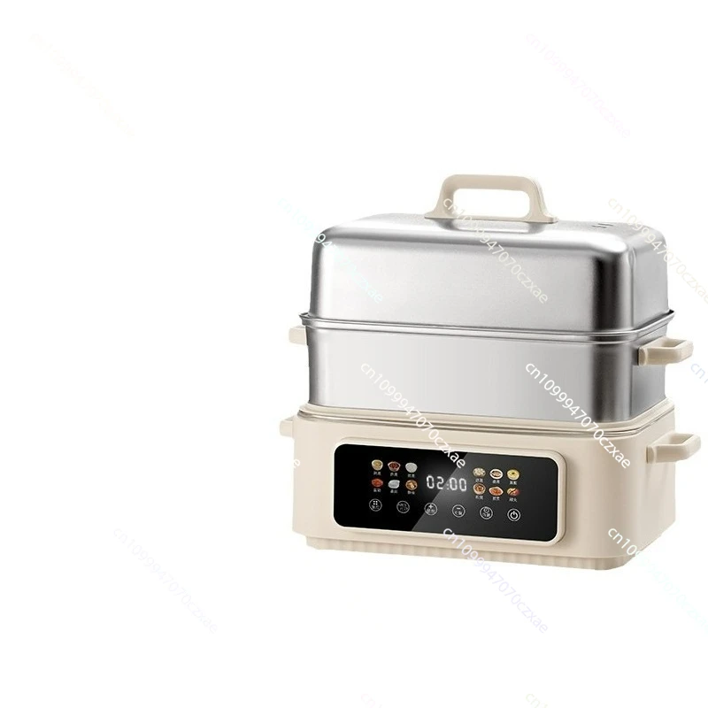 

Stainless Steel Three-layer Electric Steamer, Household Multi-functional Large-capacity Steamer, Cooking Integrated Pot