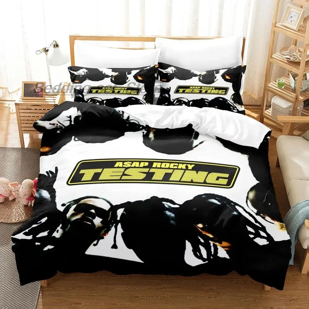 Asap Rocky Bedding Set Single Twin Full Queen King Size Bed Set Aldult Kid Bedroom Duvetcover Sets 3D Print Anime Bed Sheet Set